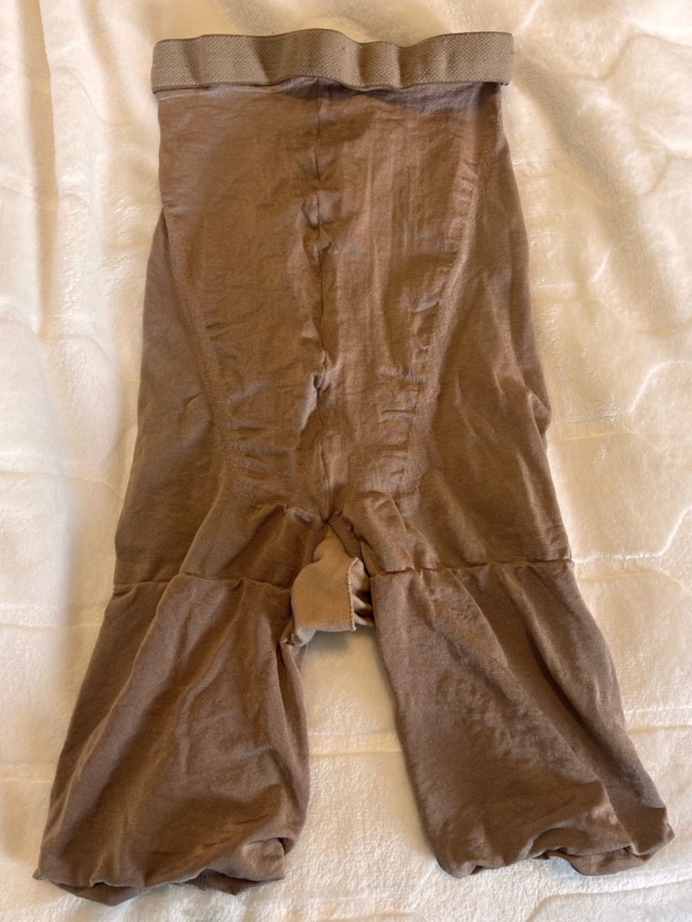 Spanx by Sara Blakely Shapewear Shorts Beige Nude Tan Size B Double Gusset